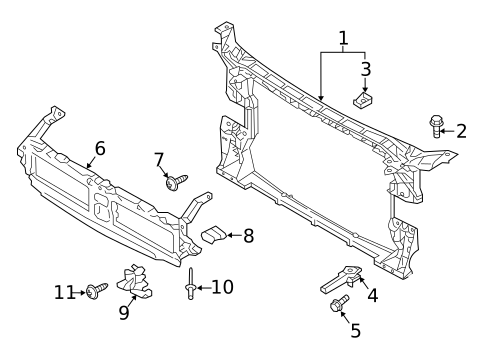 Radiator Support for 2017 Audi A4 Quattro #0
