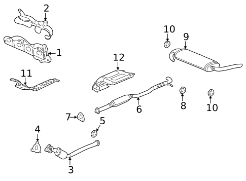 Exhaust Components for 2007 Saturn Vue #1