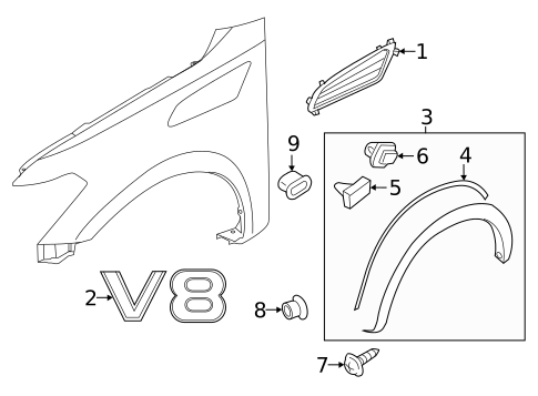 Exterior Trim - Fender for 2020 Nissan Armada #0