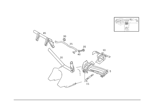 Crossmember Below Instrument Panel for 1997 Mercedes-Benz SL320 #0