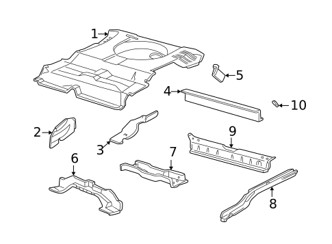 Rear Floor & Rails for 2005 Ford Taurus #0