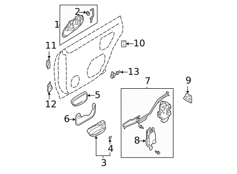 Lock & Hardware for 2004 Subaru Outback #0
