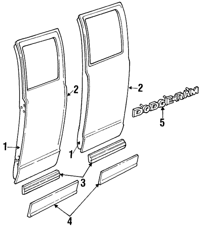 5066409AA - Body: Door Shell for Mopar Image
