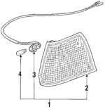 34802SA6671 - : Lens &amp; Housing for Honda Image