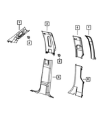5RM901X9AC - Interior Trim: A Pillar Molding, Right for Ram: 1500, 1500 Classic, 2500, 3500 Image