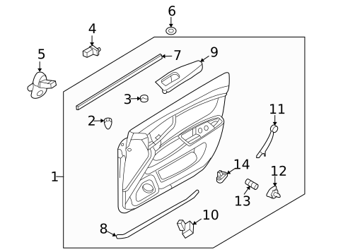 Interior Trim - Front Door for 2008 Kia Optima #0