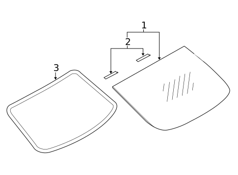 GLASS & HARDWARE - BACK for 2002 INFINITI QX4 #0