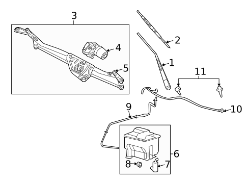 Wiper & Washer Components for 2008 Lincoln Mark LT #0