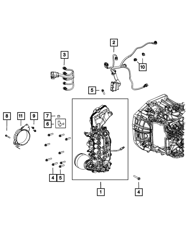 68240543AA - C633; 6-Speed; Dual Dry Clutch Automatic: Transmission Wiring for Mopar Image