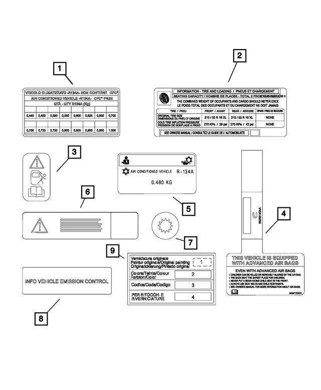 5154444AA - Labels: Power Steering Fluid Label for Mopar Image