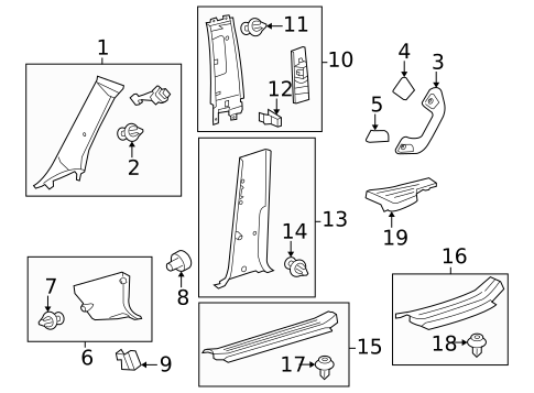 Interior Trim - Pillars for 2024 Toyota 4Runner #0