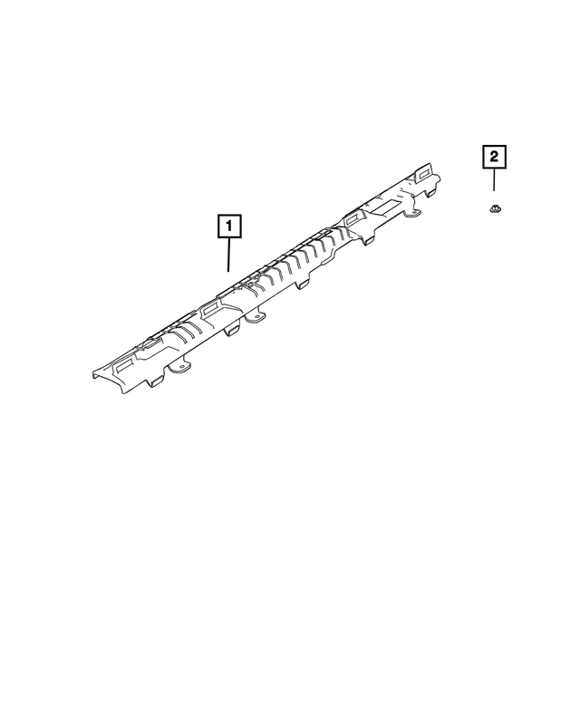 68531372AA - Interior Trim: Wiring Trough, Right for Mopar Image