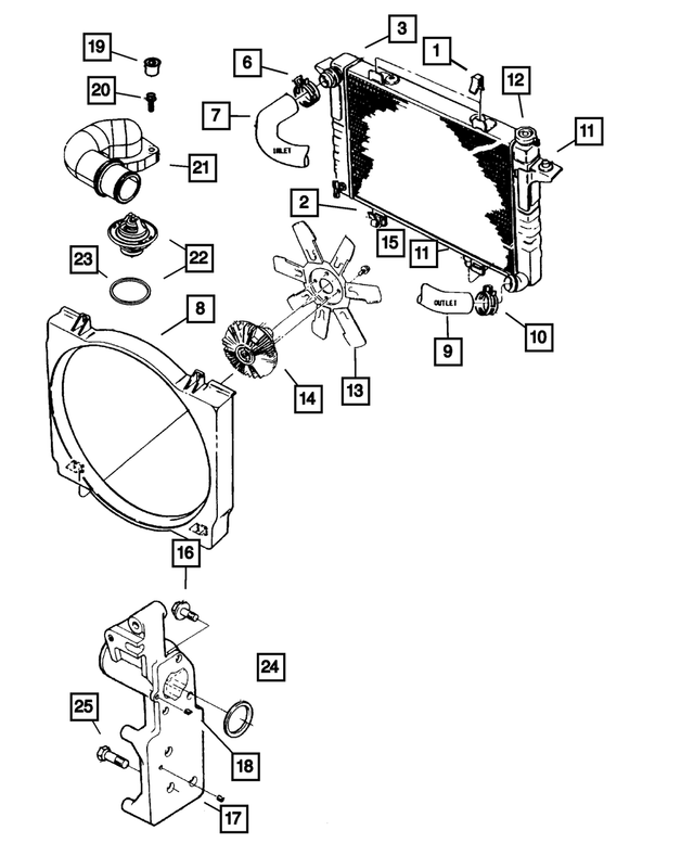 55111033AA - Cooling: Radiator Clamp for Mopar Image