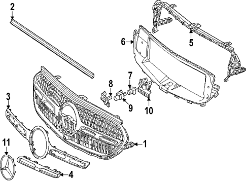Grille & Components for 2025 Mercedes-Benz GLC 350e #0