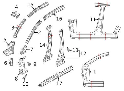Front Pillar for 2014 Mazda CX-5 #0