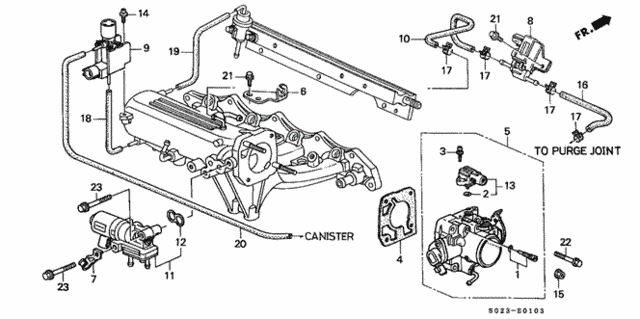 Throttle Body (DOHC VTEC) for 2000 Honda Civic #0