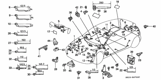 Wire Harness for 1995 Honda Civic #0