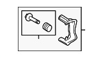 5QM615425A - Brakes: Disc Brake Caliper Bracket for Volkswagen Image
