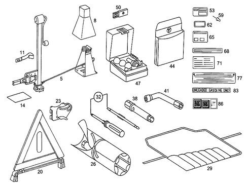 Tools and Accessories for 1990 Mercedes-Benz 190E #4