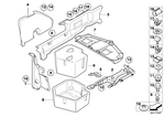 51476960798 - Vehicle Trim: Bracket For Hydraulic Line, Right for BMW Image