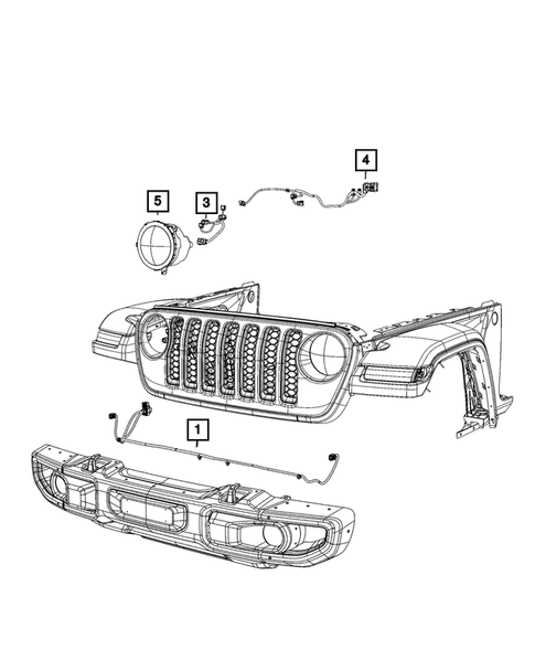 Wiring, Headlamp to Dash for 2021 Jeep Wrangler #2
