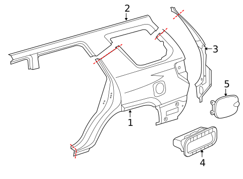 Quarter Panel & Components for 2024 Toyota 4Runner #0
