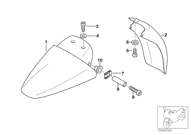 46612307911 - : Front Wheel Cover, Rear for BMW-Motorrad Image