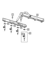 6509377AA - Fuel: Hex Flange Head Bolt for Chrysler: 300, Aspen | Dodge: Challenger, Charger, Durango, Ram 1500, Ram 2500, Ram 3500 | Jeep: Grand Cherokee, Grand Wagoneer, Wagoneer, Wrangler | Ram: 1500, 1500 Classic, 2500, 3500 Image
