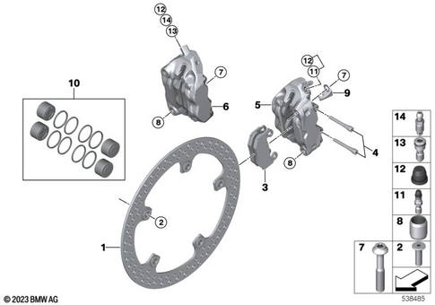 Front Wheel Brake for 2025 BMW-Motorrad R 1300 R #0