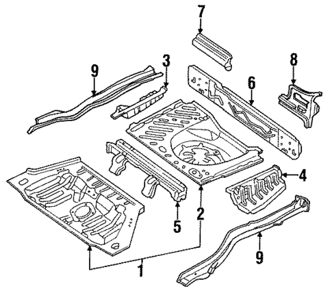 Rear Body for 1989 Mazda 626 #0