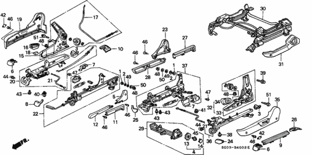 Front Manual Seat Adjuster for 1990 Acura Legend #0