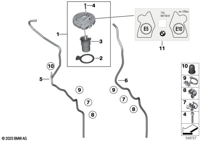 16118552106 - Fuel Supply: Tank Lid -  for BMW-Motorrad Image