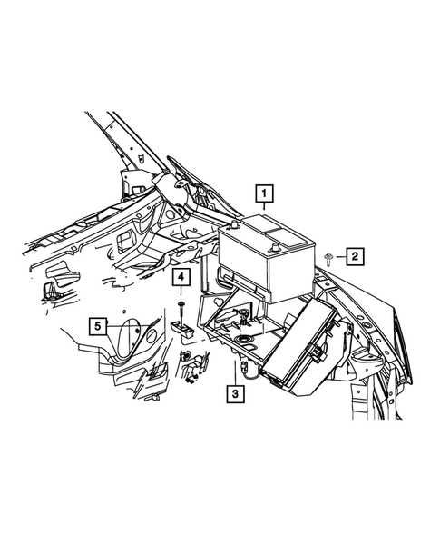 Battery, Battery Tray and Cables for 2013 Ram 3500 #5
