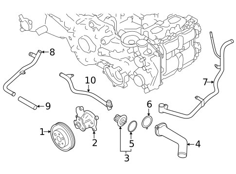Water Pump & Related Components for 2024 Subaru Impreza #0
