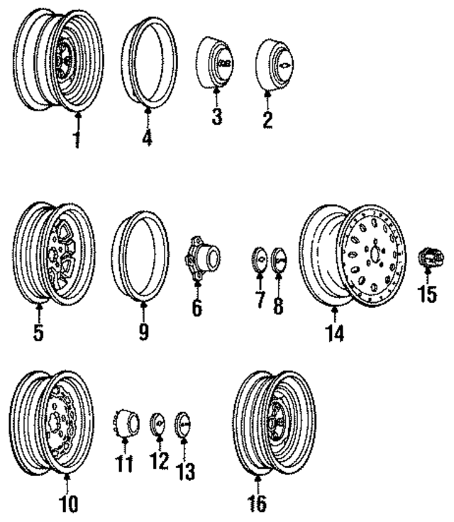 9591883 - Suspension: Wheel, Spare for GM Image