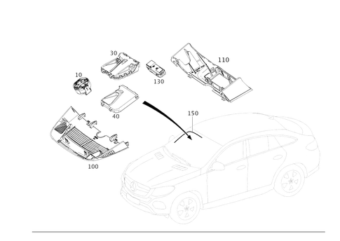 Sensors, Camera and Switches Behind Windshield for 2016 Mercedes-Benz GLE 450 AMG&reg; #0
