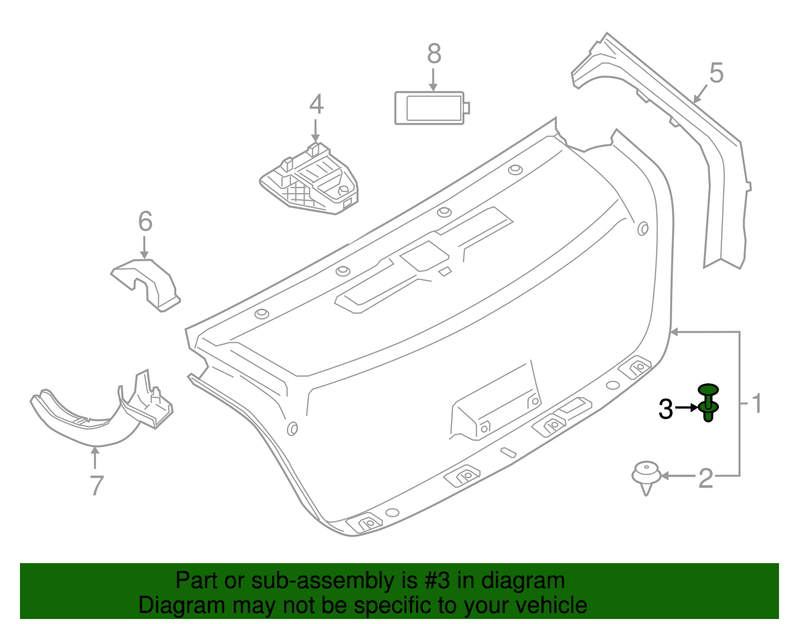 Genuine BMW 07-14-7-136-172 | Trunk Lid Trim Rivet | FREE Shipping on ...