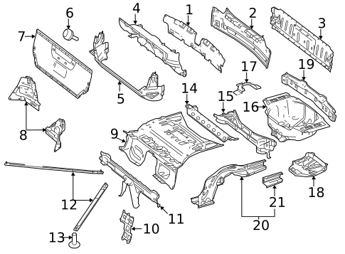 Rear Body & Floor for 2019 Mercedes-Benz SLC 43 AMG&reg; #0