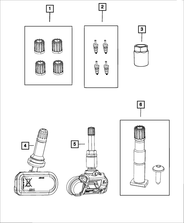 « 68206631AA – Wheels : Tige De Soupape Trousse De Bouchon pour Mopar Image »