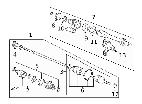 Drive Axles for 2010 Honda Accord #0