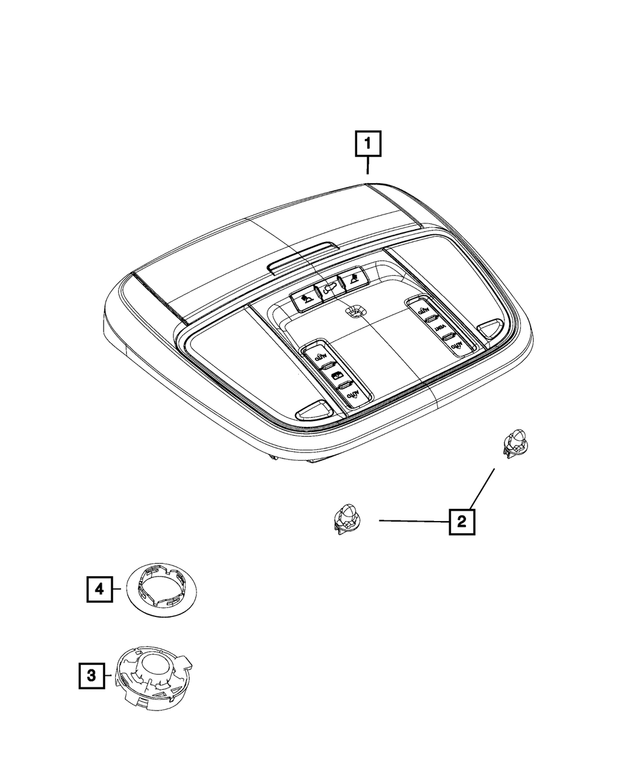 1VS291U5AF - Electrical: Overhead Console for Mopar Image