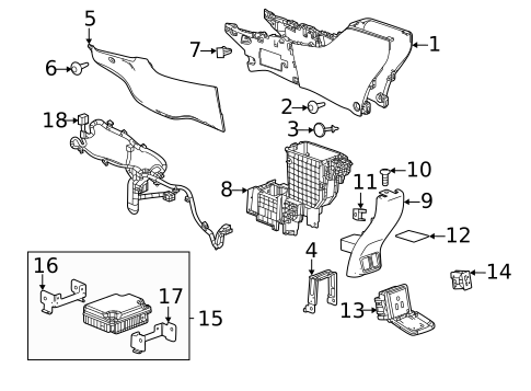 Center Console for 2025 Chevrolet Trailblazer #1