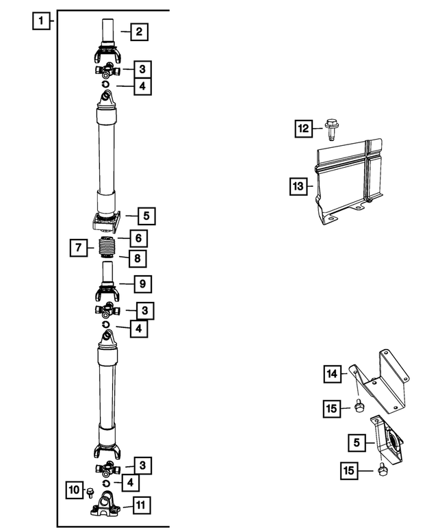 J3207886 - Rear Axle; Corporate 235 MM; Differential and Drive Line: U-joint Snap Ring for Mopar Image