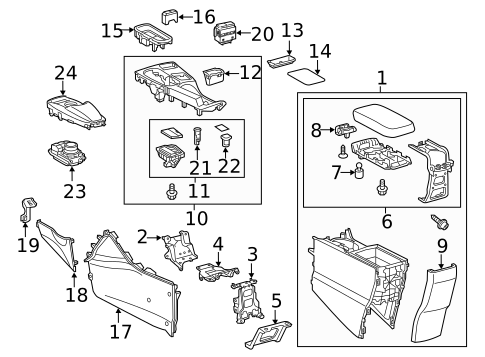Center Console for 2016 Lexus CT200h #0