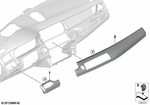 51459292253 - Vehicle Trim: Trim Molding, I-Panel, Wood, Ash, Driver for BMW: 535i, 535iX, 550i, 550iX Image image