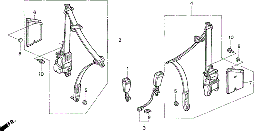 Seat Belt for 1995 Honda Civic del Sol #0