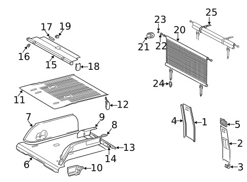 Interior Trim - Rear Body for 2003 Mercedes-Benz G 500 #0