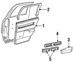 10231693 - Body: Rear Door Trim for Chevrolet: Caprice Image