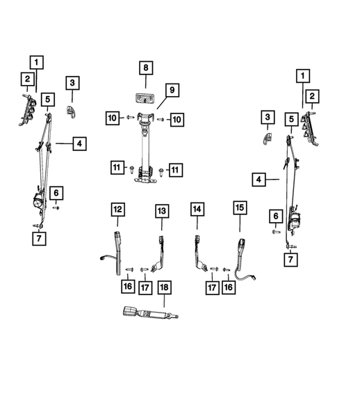 Seat Belts for 2019 Ram 1500 Classic #0