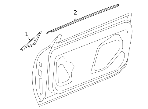 Exterior Trim - Door for 2021 Mercedes-Benz C63 AMG S #0